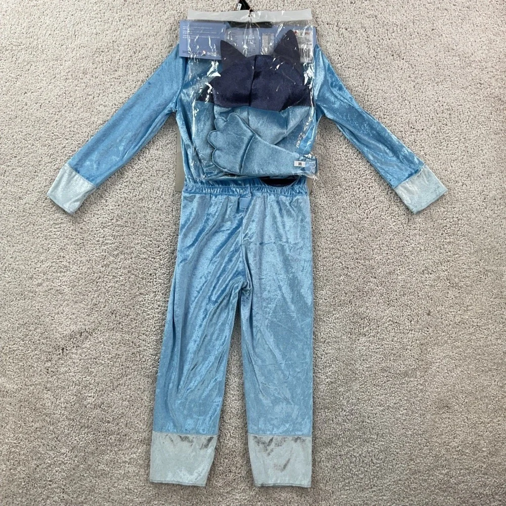 Bluey Toddler Costume Disguise Jumpsuit Headpiece Tail Set Size M 3T-4T New